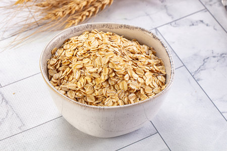 Dry oat flakes for vegetarian porrige