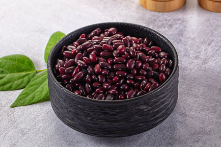 Raw dry uncooked red beans kidneyの写真素材
