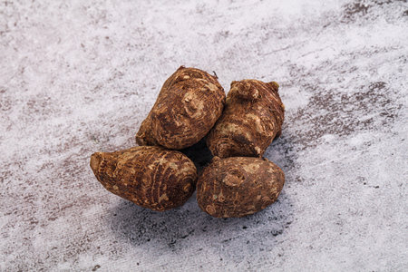 Tasty Brown topinambur potato roots for cooking