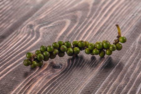 Ripe green pepper corn branch for cooking