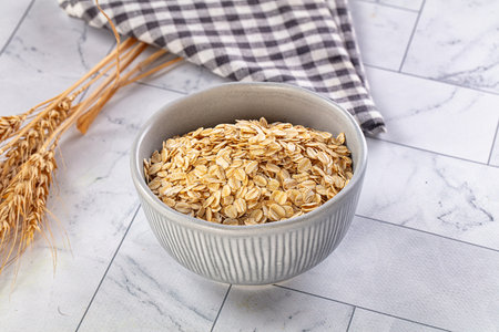 Dry oat flakes for vegetarian porrige