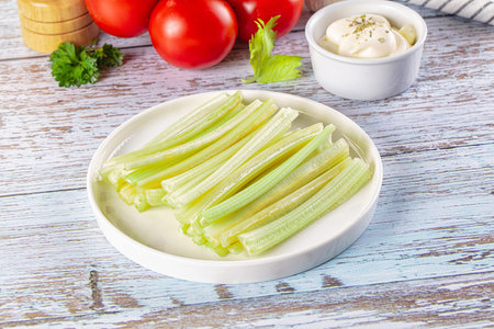 Vegan cuisine Dietary green celery stick heap snack