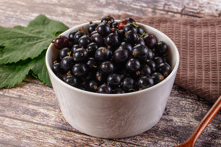 Sweet juicy ripe Black current berries