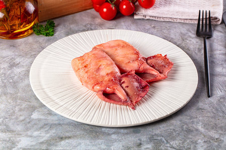 Delicious roasted calamari - seafood with protein