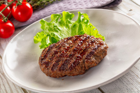 Grilled beef cutlet minced meat for burger