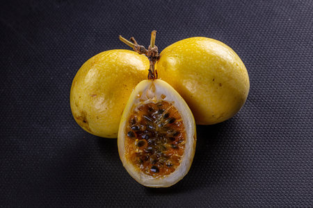Sweet juicy tropical yellow Grinadilla fruit