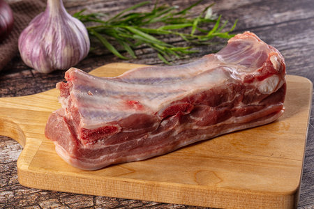 Raw pork spare ribs meat for cooking