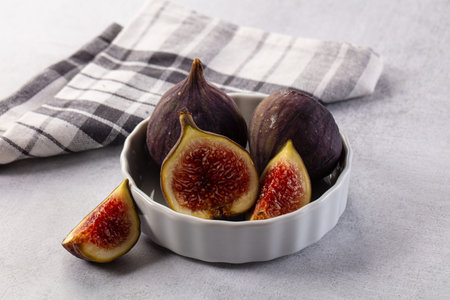 Ripe juicy sweet purple fig fruit