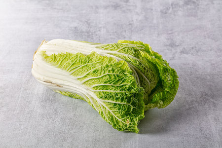 Ripe green Pekin CHinese crunchy cabbageの写真素材