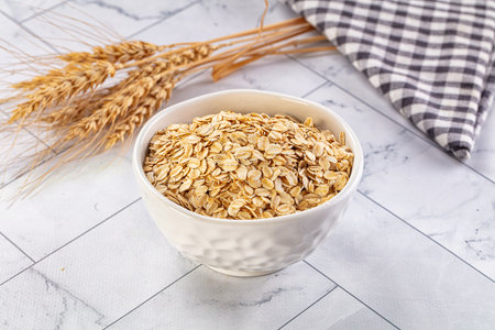 Dry oat flakes for vegetarian porrige