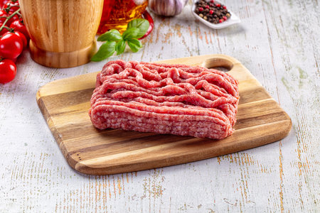 Raw minced meat ingredient for cooking