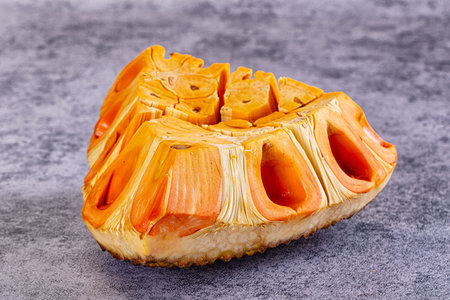 Ripe sweet juicy tropical exotic jackfruit cut