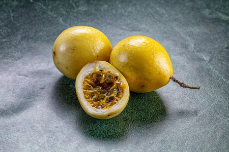 Sweet juicy tropical yellow Grinadilla fruit