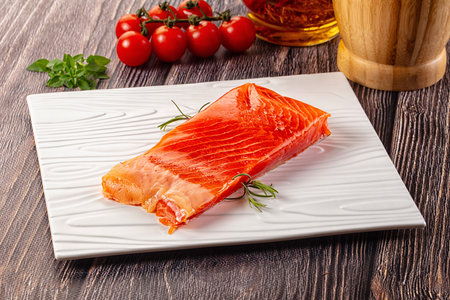 Gourmet salmon red fish fillet piece