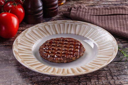Grilled beef burger minced meat cutlet
