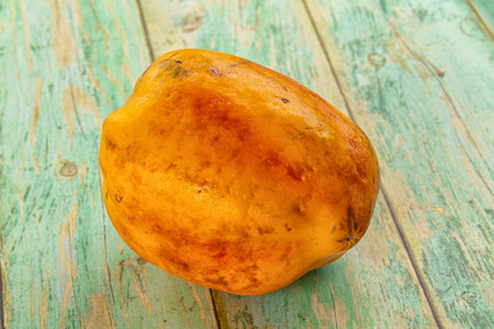 Ripe sweet fresh whole papaya fruitの写真素材