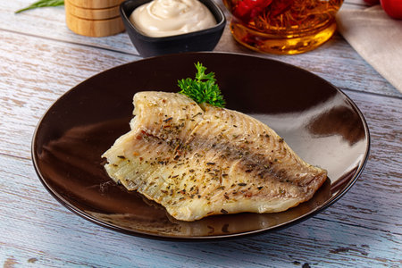 Steamed dietary tilapia fish fillet with spices