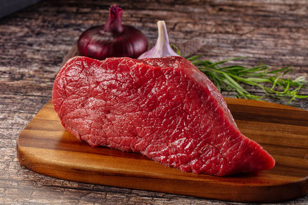 Raw red beef meat fillet piece