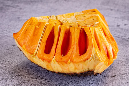 Ripe sweet juicy tropical exotic jackfruit cut