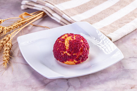 French Dessert Shu with cream and glazed