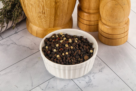 Pepper corn mix seasoning in the bowl