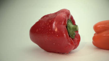 Many fruits bell pepper. Freshly plucked fresh vegetable. Panorama. Food Shot. Summer moodの写真素材