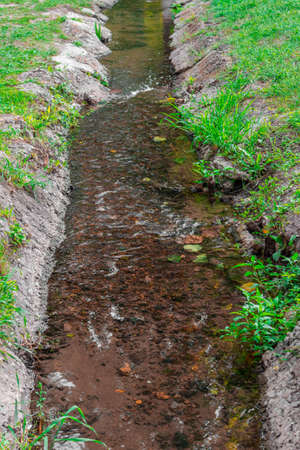 creek in the parkの写真素材