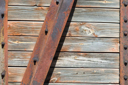 elements of the old railway carriage in the sunの写真素材