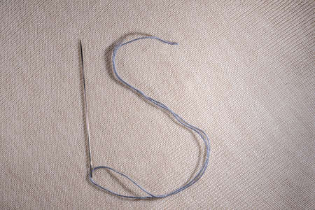 decorative background of the knitted fabric closeupの写真素材