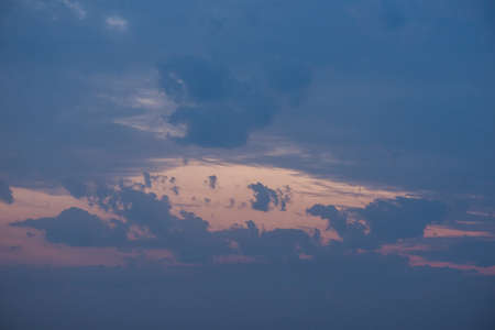 bright blue clouds in the daytime sky