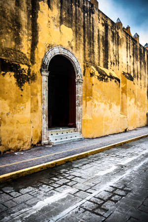 Mexico Old church entranceの写真素材