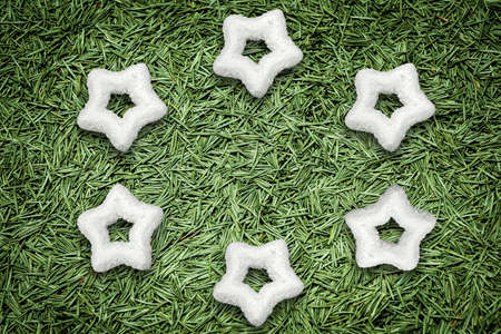 Christmas holidays background with white stars