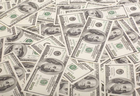 Background with money american hundred dollar bills の写真素材