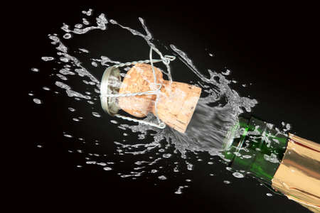 Champagne bottle ready for celebration の写真素材