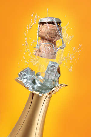 Champagne bottle ready for celebration の写真素材