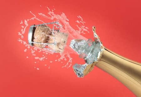 Champagne bottle ready for celebration の写真素材
