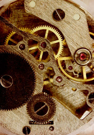 Vintage old clock mechanism の写真素材