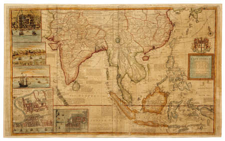 Old map  1687    A MAP OF THE EAST-INDIES の写真素材