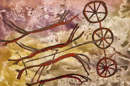 Ancient Indian Petroglyph Bronze age の写真素材