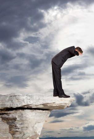 Sadness businessman. Financial crisis. Business concept の写真素材