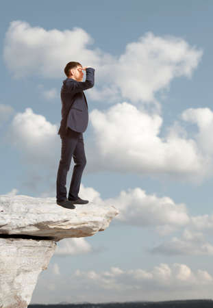 Businessman looking to the landscape  Business conceptの写真素材