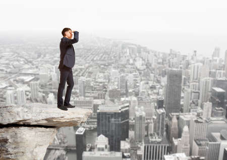 Businessman looking to the future  Business conceptの写真素材