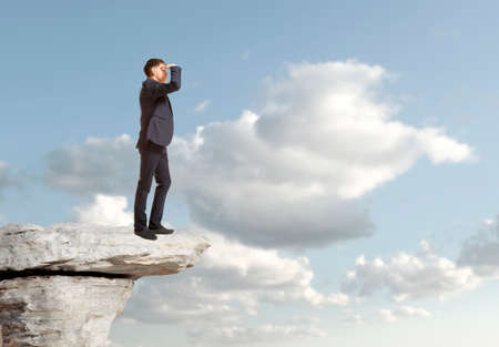 Businessman looking to the landscape  Business conceptの写真素材