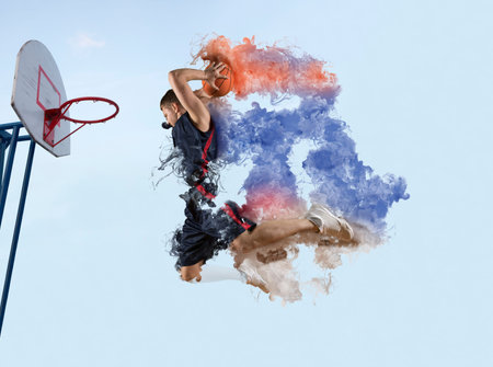 Basketball player. Basketball concept