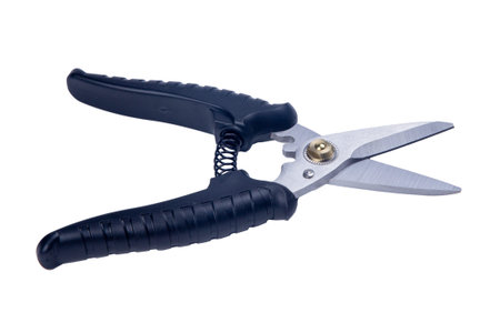 scissors with black handles on a white background