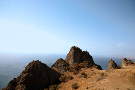 Rocks and sea, Crimea, Ukraine.の写真素材