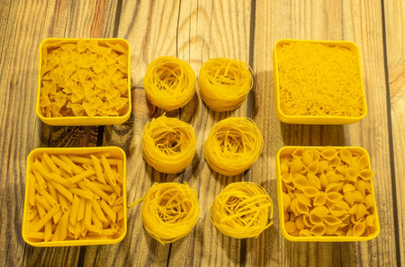 pasta on a wooden table