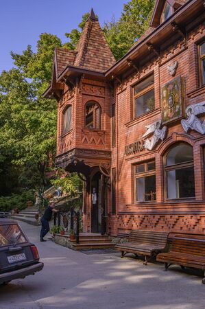 Gorny settlement, Krasnodar Krai, Russia - September 15, 2019: Deserts, temple and spring of Theodosius Caucasian Outbuildingsのeditorial素材