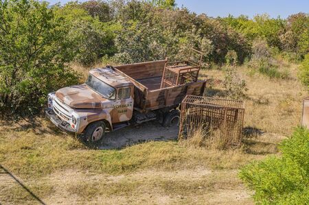 Belogorsk, Crimea, Russia-September 16, 2019: Taigan Safari Park Panorama of the Parkのeditorial素材