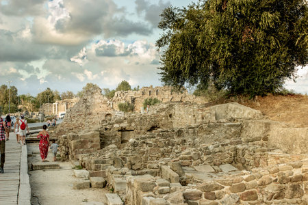 Ruins of the ancient city of Side, Turkey.